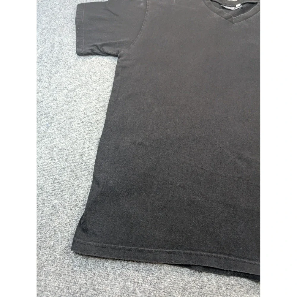 Polo Ralph Lauren Shirt Mens Black V-Neck Short Sleeve Embroidered Red Pony Logo